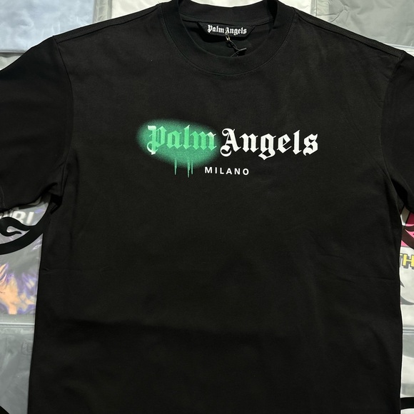 Palm Angels Milano Sprayed Logo T-shirt ‘Black’ - Picture 3 of 5